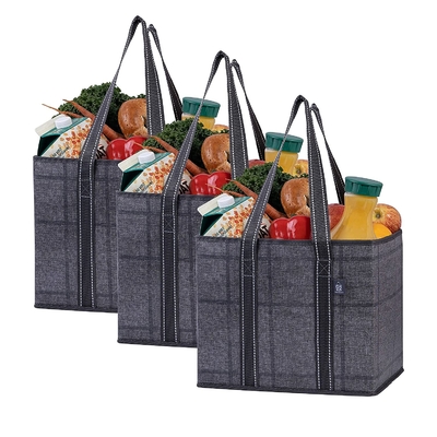 Продуктовая сумка складной хозяйственной сумки Tote трудная нижняя многоразовая