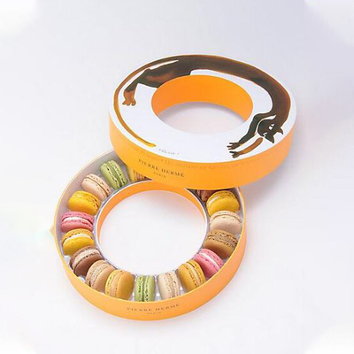 Роскошная подарочная коробка Macaron круга Paperboard с пластиковым подносом
