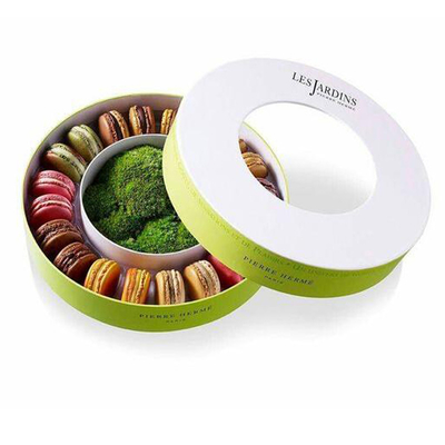 Роскошная подарочная коробка Macaron круга Paperboard с пластиковым подносом