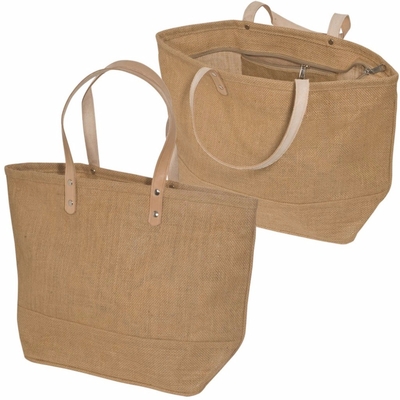 хорошая цена Сумка Tote мешковины хлопка домочадца большая с кожаной ручкой онлайн
